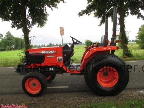 Kubota B7800 tekniska specifikationer 