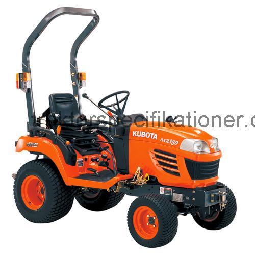 Kubota BX2350 tekniska specifikationer 