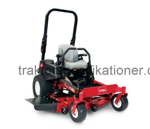 Toro Titan ZX5400 tekniska specifikationer 